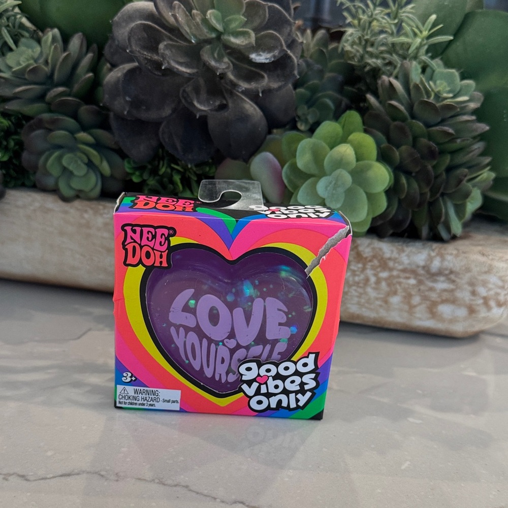 Love Yourself Heart Squishy Toy - Purple